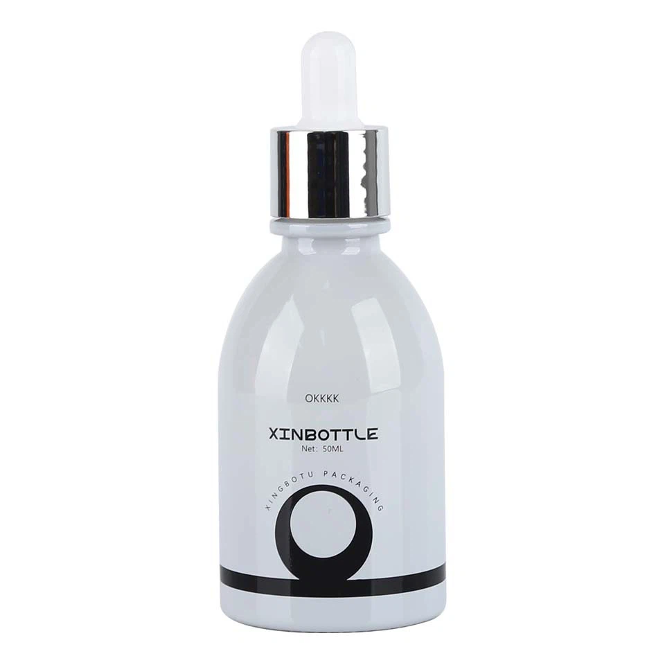 Round Glass Dropper Bottle Customized High-End Quality Exquisite Cosmetic Packaging